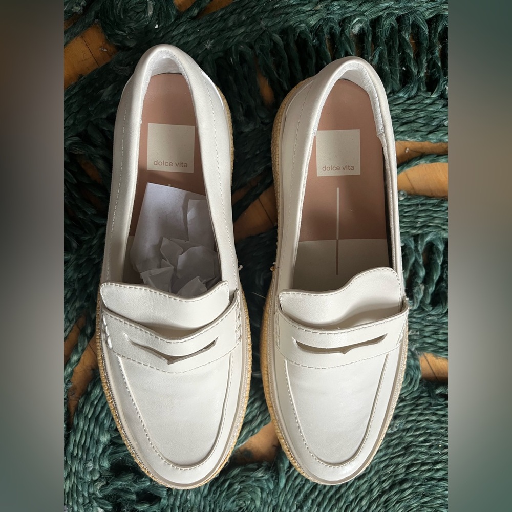 Dolce vita Ranna Loafers Ivory Leather size 9